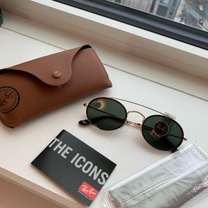 Women's Ray Bans Brow Bar Round Sunglasses, 52mm